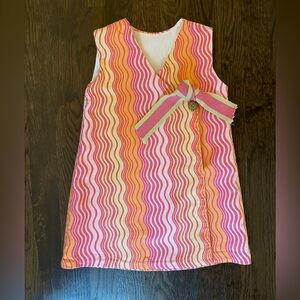 Vibrant Pink and Orange Kids Casual Dress